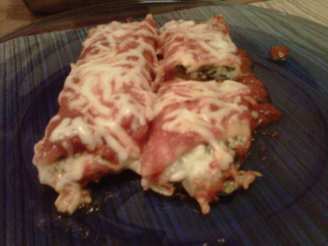 Spinach Cheese Manicotti (Meatless)
