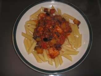 Spaghetti With Shrimp and Eggplant (Aubergine)