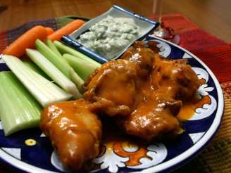 Bourbon-Marinated Buffalo Chicken Strips With Maytag Blue Dip