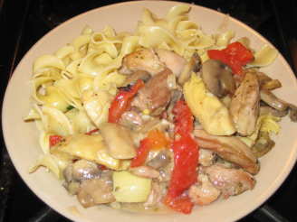 Chicken, Mushroom And Artichoke Casserole