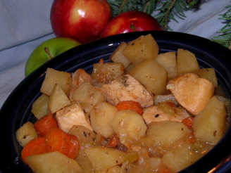 Crock Pot Apple Chicken Stew  (Low Fat)