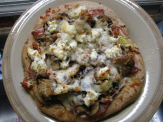 Prosciutto, Mushroom and Artichoke Pizza