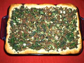 Spinach Beef Biscuit Bake