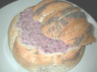 The "ultimate" Black Olive Dip in a Bread Bowl