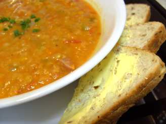 Crock Pot Lentil and Ham Soup