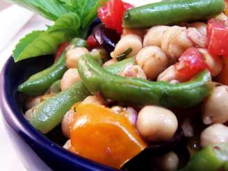 Warm Bean and Tomato Salad with Basil