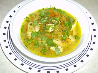 Chicken Mulligatawny Soup from "the Frugal Gourmet"