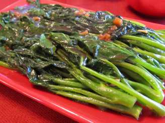Blanched Gai Lan With Oyster Sauce (Chinese Broccoli)