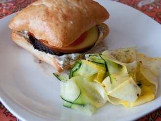 Portabella and Gouda Burger with Garlic Mayo