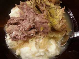 Crock Pot Sauerkraut and Pork Shoulder Roast