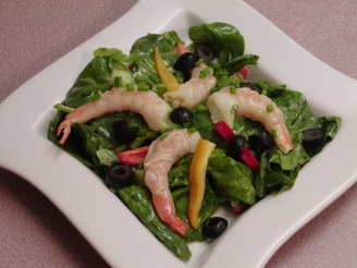 Shrimp & Spinach Salad with Vinaigrette