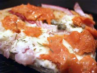Salmon and Cream Cheese Pizza
