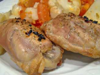 Lemon Garlic Roasted Chicken Thighs