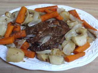 Oven Pot Roast With Carrots and Potatoes