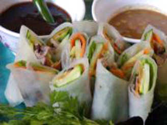 Duck Spring Rolls With Dipping Sauces