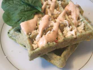 Greek-Style Cheese and Spinach Waffles