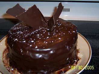 Chocolate Chocolate Pudding Cake with Chocolate Ganache