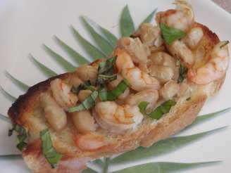 Shrimp & White Bean Bruschetta