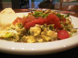 Scrambled Eggs With Poblano Chiles and Cheese