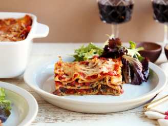 Portabella Mushroom With Spinach and Feta Lasagna (Vegetarian)