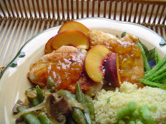 Grilled Chicken in Peach Sauce-just for 2