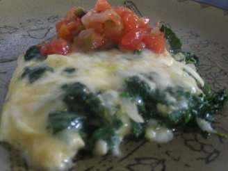 Light Spinach Frittata With Salsa