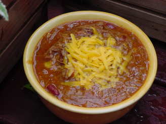 Beef Chili With Ancho, Red Beans and Chocolate