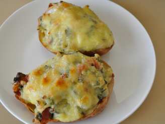 Spinach and Bacon Baked Potatoes