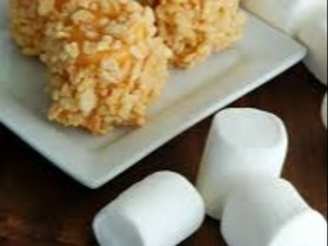Caramel Marshmallow Rice Crispy Treats