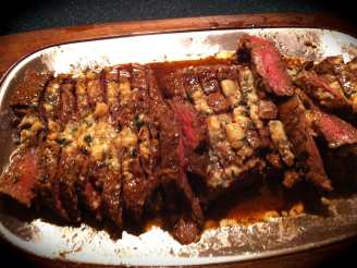 Marinated Flank Steak With Blue Cheese Schmear