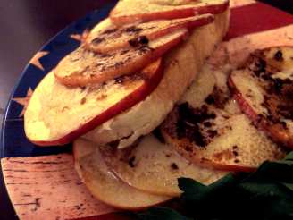 Open-faced Apple Tahini Sandwich