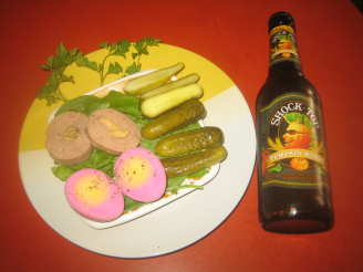 Pickled Egg Appetizer With Pumpkin Ale
