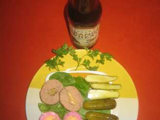 Pickled Egg Appetizer With Orange Wheat Beer