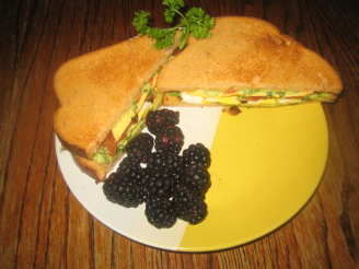 Avocado Serrano Ham White Cheddar Cheese Breakfast Sandwich