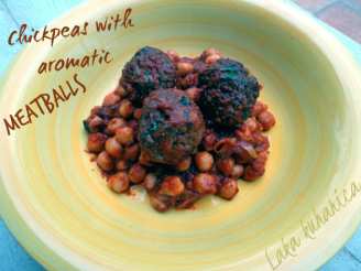 Chickpeas With Aromatic Meatballs