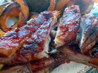 Oven Baked Ribs With Sweet and Spicy Sauce