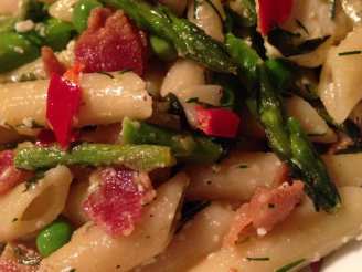 Marmie's Asparagus Pea Pasta With Bacon and Feta