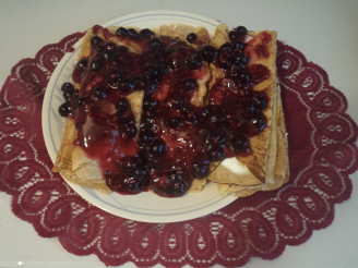 Ricotta Cheese Blintzes With Berry Topping