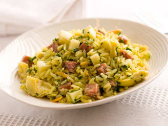 Rice Pilaf Salad With Salami, Artichokes and Provolone