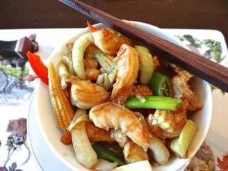 Tasty Stir Fry Szechuan Prawns/Shrimps