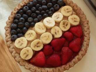 Strawberry-Blueberry-Banana 4th of July Pie