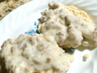 Low-Carb Maple Sausage Gravy and Biscuits