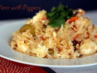 Panir With Peppers & Rice
