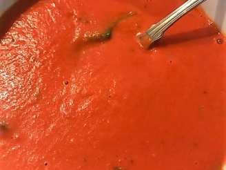 Creamy Roasted Red Pepper and Tomato Basil Soup- Whole30