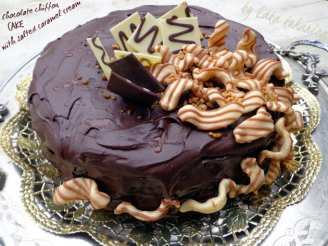 Chocolate Chiffon Cake With Salted Caramel Cream