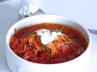 Authentic Vegetarian Ukrainian Borscht