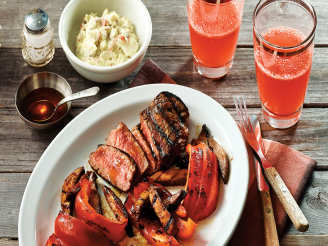 Mesquite Maple Steaks & Vegetables With Watermelon Coolers