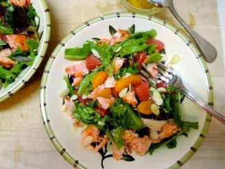 Grilled Salmon and Grapefruit Salads With Honey Vinaigrette