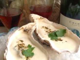 Poached Oysters With Stilton Cream