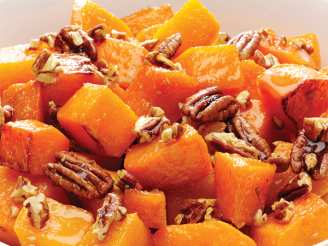 Roasted Butternut Squash With Pecan Ginger Glaze